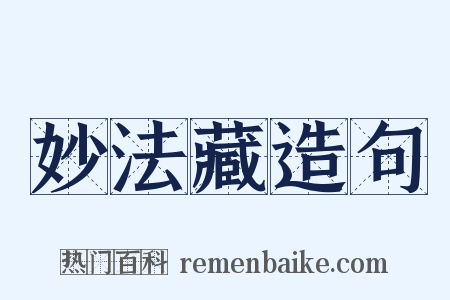 妙法藏造句是什么意思的图片